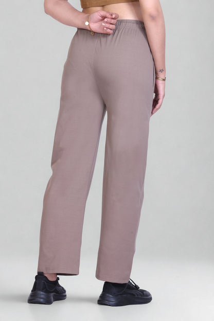 Relaxed Fit Straight Leg Lounge Pants with Pockets  (Sizes: M to XXL)