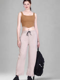 Relaxed Fit Straight Leg Lounge Pants with Pockets  (Sizes: M to XXL)