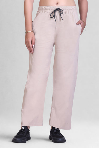 Relaxed Fit Straight Leg Lounge Pants with Pockets  (Sizes: M to XXL)