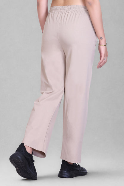 Relaxed Fit Straight Leg Lounge Pants with Pockets  (Sizes: M to XXL)