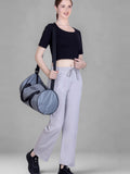 Relaxed Fit Straight Leg Lounge Pants with Pockets  (Sizes: M to XXL)