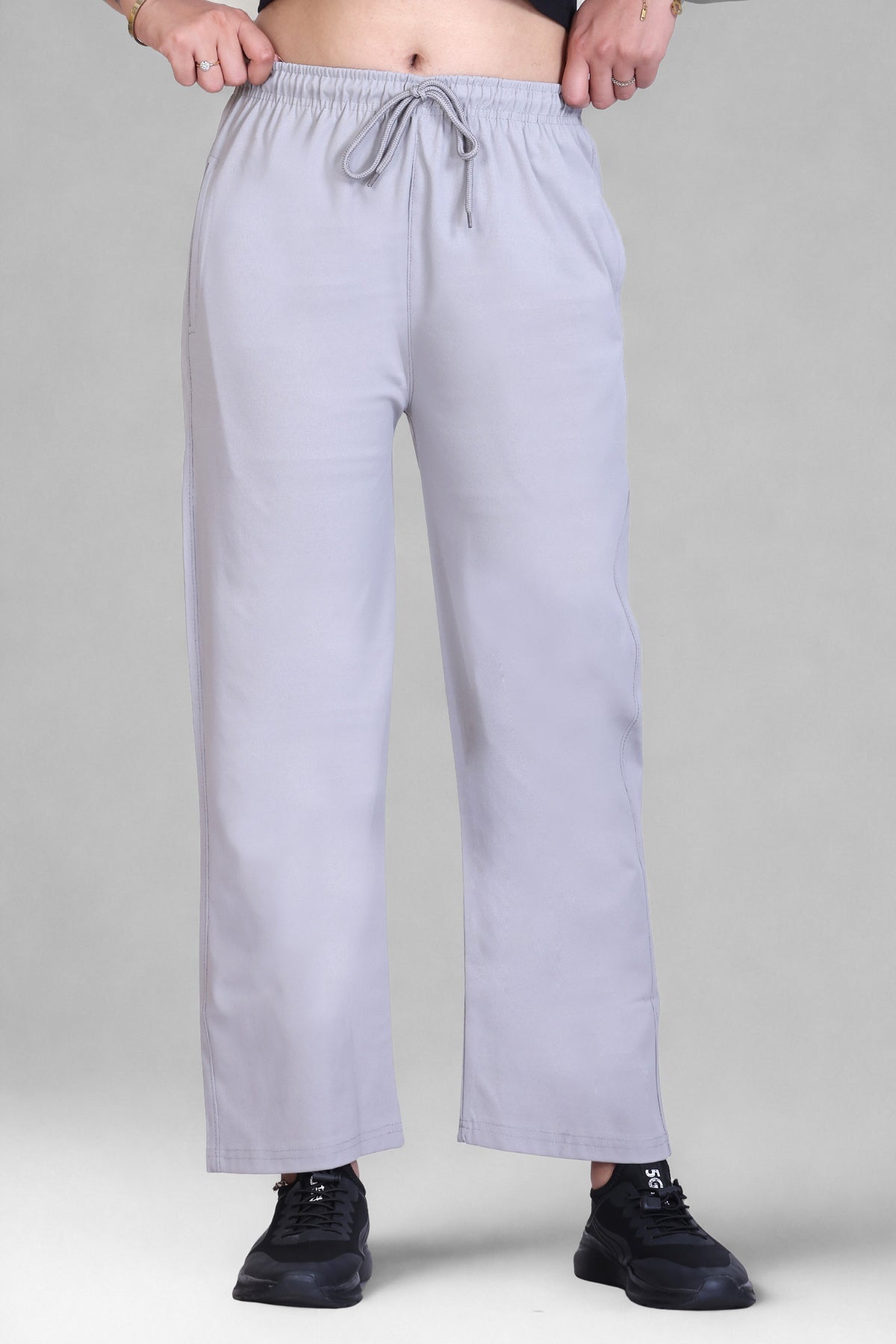 Relaxed Fit Straight Leg Lounge Pants with Pockets  (Sizes: M to XXL)