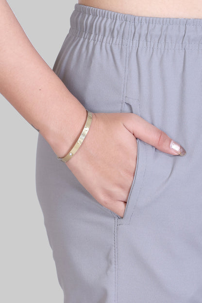 Relaxed Fit Straight Leg Lounge Pants with Pockets  (Sizes: M to XXL)