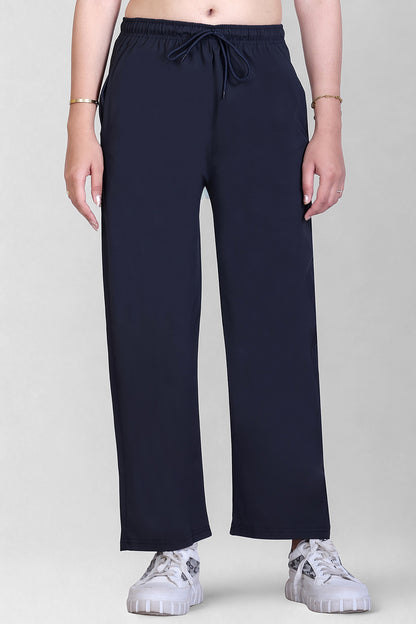 Relaxed Fit Straight Leg Lounge Pants with Pockets  (Sizes: M to XXL)