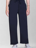 Relaxed Fit Straight Leg Lounge Pants with Pockets  (Sizes: M to XXL)