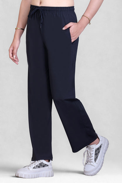 Relaxed Fit Straight Leg Lounge Pants with Pockets  (Sizes: M to XXL)