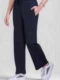 Relaxed Fit Straight Leg Lounge Pants with Pockets  (Sizes: M to XXL)