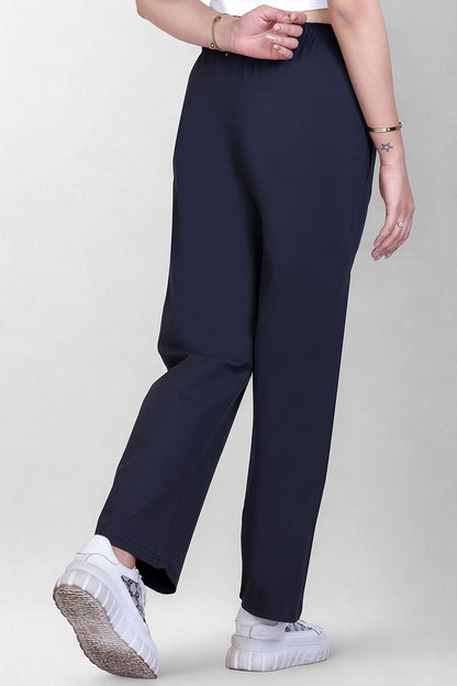 Relaxed Fit Straight Leg Lounge Pants with Pockets  (Sizes: M to XXL)