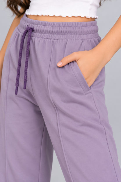 Girls' Relaxed Fit Cotton Track Pants for 11–14 Years