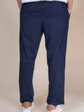 Jinxer Men Side Striped wide leg Fit Trackpants Navy