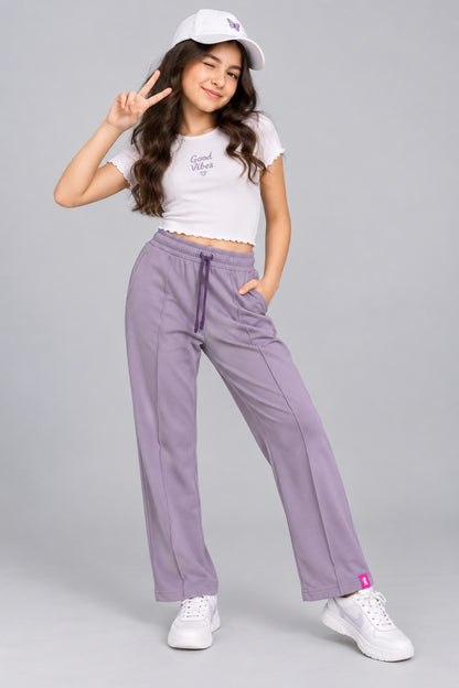 Girls' Relaxed Fit Cotton Track Pants for 11–14 Years