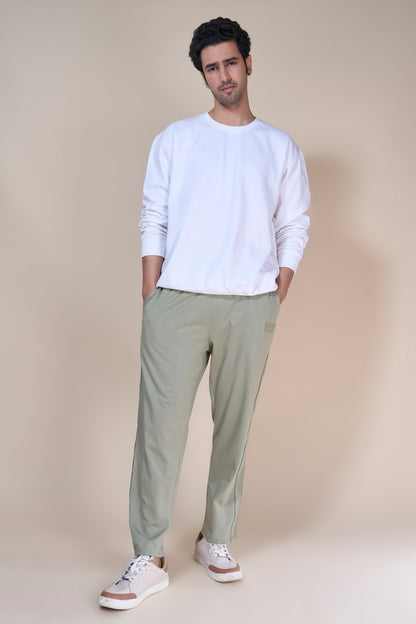 Jinxer Men Side Striped wide leg Fit Trackpants Sage