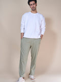 Jinxer Men Side Striped wide leg Fit Trackpants Sage
