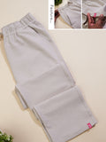 Women's High Rise Waffle Knit Track Pants-Ivory