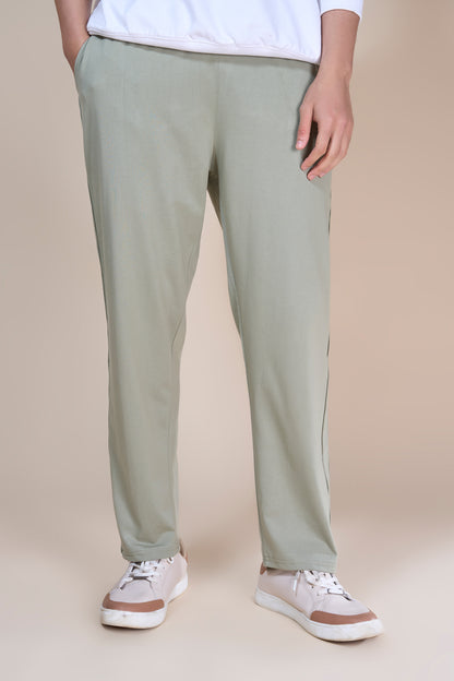 Jinxer Men Side Striped wide leg Fit Trackpants Sage