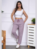 Mid Rise Cotton Pants for Women