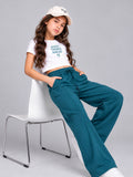 Girls' Relaxed Fit Cotton Track Pants for 11–14 Years