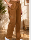 Women Smart Straight Fit Easy Wash Cargo Pants-