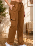 Women Smart Straight Fit Easy Wash Cargo Pants-