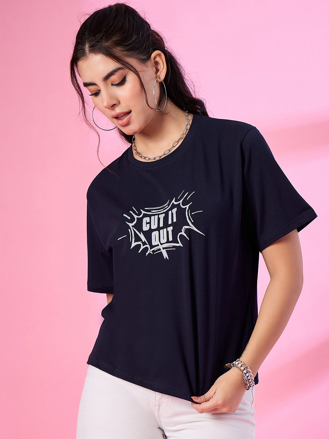 Women Round Neck Oversized T-shirts Online