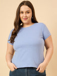 Cotton T-Shirt For Woman - Sky Blue (Available sizes L TO 7XL)