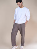Jinxer Men Side Striped wide leg Fit Trackpants Cambridge Brown