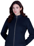 Women’s Winter Fleece Zip-Up Jacket (Stand Collar)