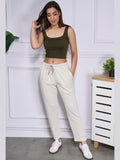 Women's Solid Ankle Length Straight Pants