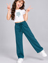 Girls' Relaxed Fit Cotton Track Pants for 11–14 Years