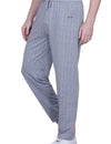 Jinxer Men’s Black Striped Straight-Fit Cotton Trackpant-Grey