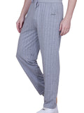 Jinxer Men’s Black Striped Straight-Fit Cotton Trackpant-Grey