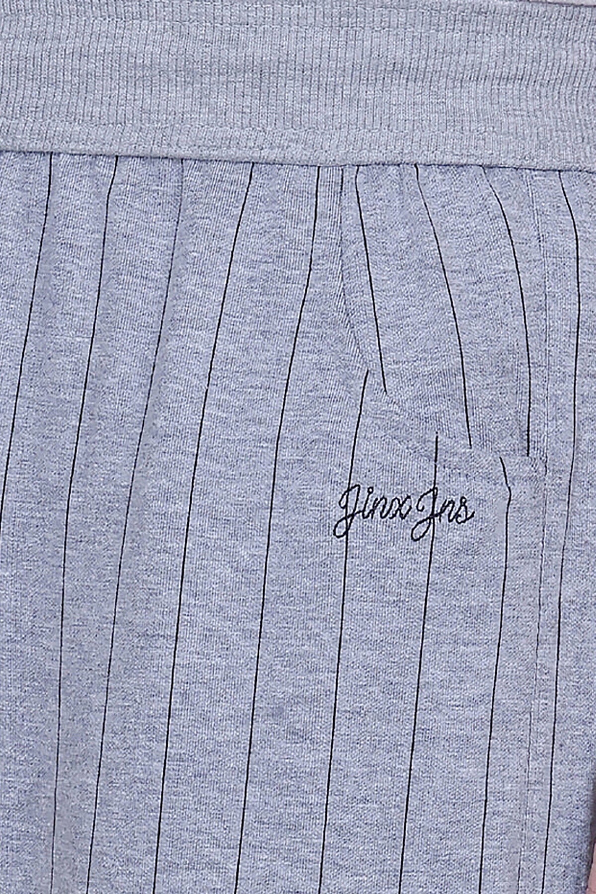 Jinxer Men’s Black Striped Straight-Fit Cotton Trackpant-Grey