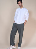 Jinxer Men Side Striped wide leg Fit Trackpants Olive Green