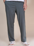 Jinxer Men Side Striped wide leg Fit Trackpants Olive Green