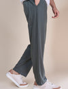 Jinxer Men Side Striped wide leg Fit Trackpants Olive Green