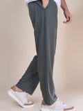 Jinxer Men Side Striped wide leg Fit Trackpants Olive Green