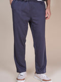 Jinxer Men Side Striped wide leg Fit Trackpants Dark Grey