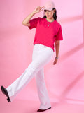  Drop-Shoulder Sleeves T-shirt for Women