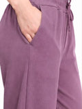 Women's High Rise Waffle Knit Track Pants-Primrose