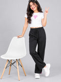 Girls' Relaxed Fit Cotton Track Pants for 11–14 Years