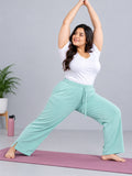 Women’s Ribbed Knit Track Pants / Relaxed Lounge Joggers with Drawstring