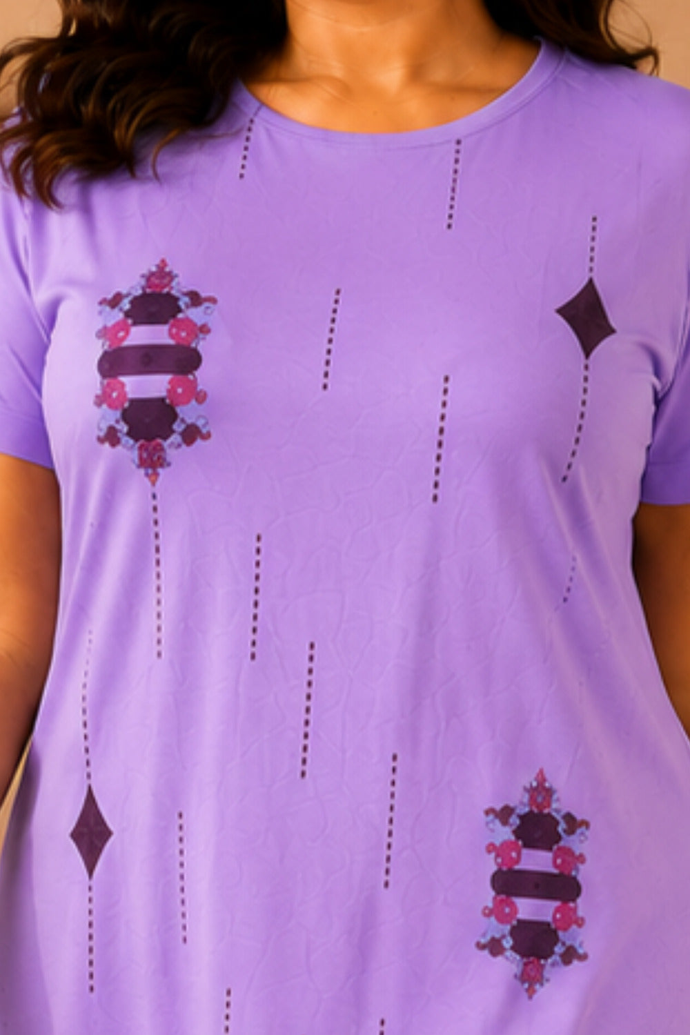 Woman Cotton Floral Printed Tshirt & Pajama Set-Lounge Wear