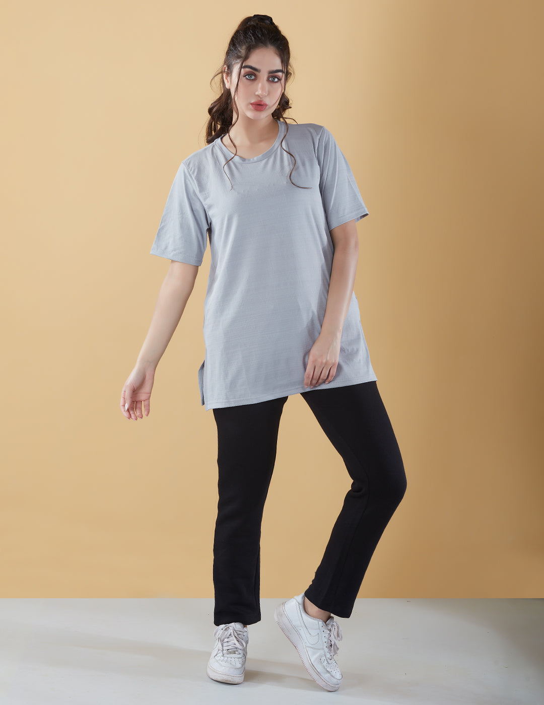 Breezy Oversized Long T- Shirt For Women - Athleisure Wear