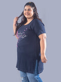  Blue Cotton T-shirts For Ladies