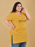 Oversized Longline T-shirt for Fatty Ladies 