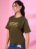 Drop Shoulder Cotton T-Shirt for Women
