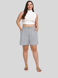 Cotton Shorts For Women - Plain Bermuda In Plus Size