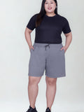 Plus Size Cotton Shorts For Women - Plain Bermuda Combo (Grey/Bottle)