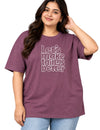 Cupid Woman Basic Printed Cotton Tees In Plus Sizes