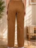 Women Smart Straight Fit Easy Wash Cargo Pants-